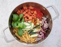 One pot pasta med chorizo 